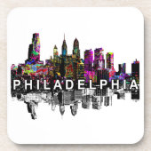 Philadelphia in graffiti Beverage Coaster Bier Onderzetter (Voorkant)