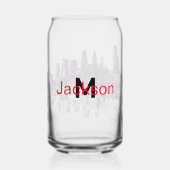 Philadelphia in graffiti met monogram blikvorm glas (Achterkant)