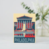 Philadelphia in Red en Blue, Briefkaart (Staand voorkant)