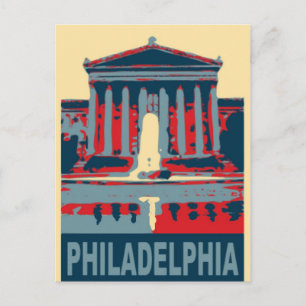 Philadelphia in Red en Blue, Briefkaart