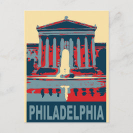 Philadelphia in Red en Blue, Briefkaart
