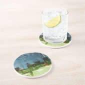 Philadelphia Independence Hall Abstract Zandsteen Onderzetter (Zijkant)