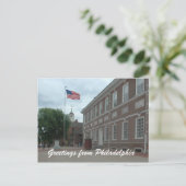 Philadelphia Independence Hall Briefkaart (Staand voorkant)