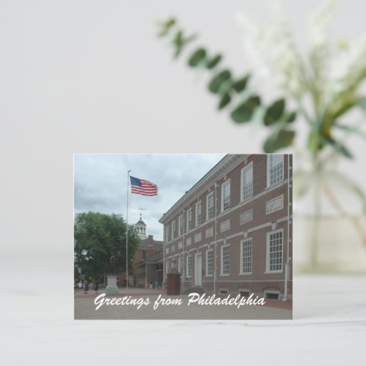 Philadelphia Independence Hall Briefkaart (Staand voorkant)