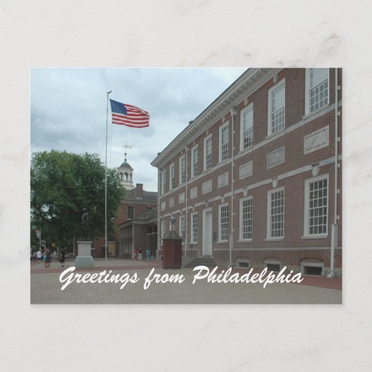Philadelphia Independence Hall Briefkaart (Voorkant)