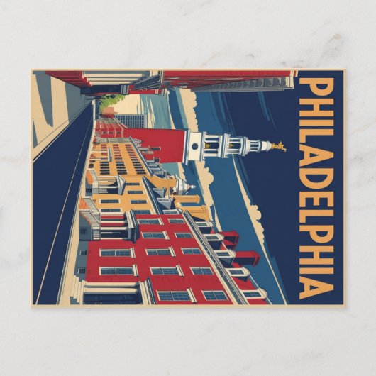 Philadelphia Independence Hall Briefkaart (Voorkant)