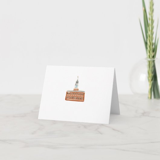 Philadelphia Independence Hall Notecard Bedankkaart (Voorkant)