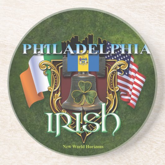 Philadelphia Irish Pride Zandsteen Onderzetter (Voorkant)