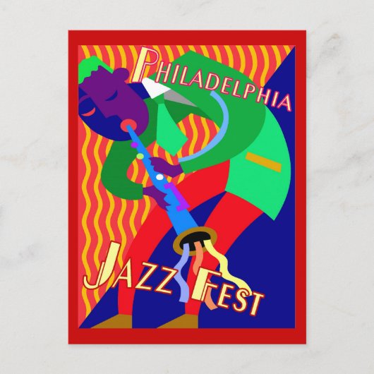 Philadelphia Jazz Fest Briefkaart (Voorkant)