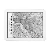 Philadelphia-kaart Magneet (Horizontaal)