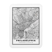 Philadelphia-kaart Magneet (Verticaal)
