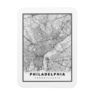 Philadelphia-kaart Magneet