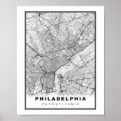 Philadelphia-kaart Poster (Voorkant)
