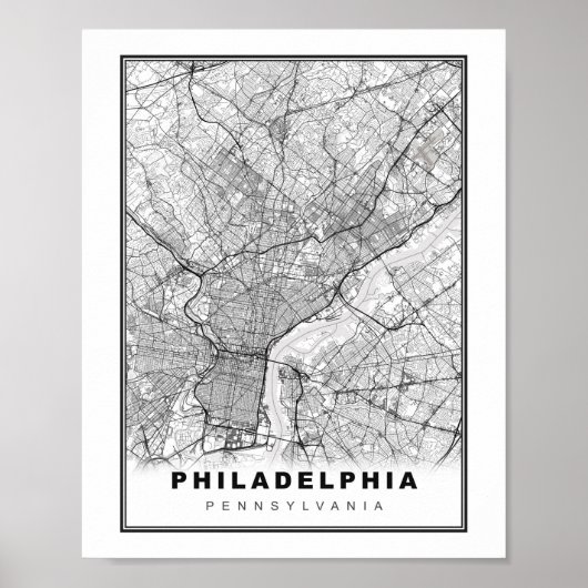 Philadelphia-kaart Poster (Voorkant)