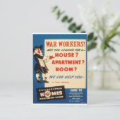 Philadelphia kan oorlogsarbeiders helpen om huizen briefkaart (Staand voorkant)