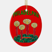 Philadelphia-kerstboom Keramisch Ornament (Rechts)