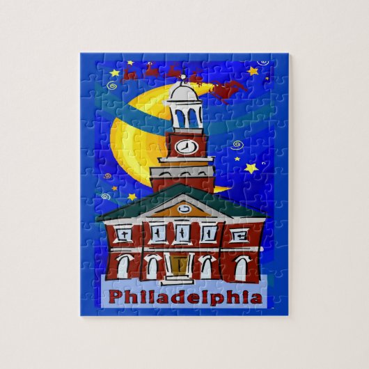 Philadelphia Kerststijl Legpuzzel (Verticaal)