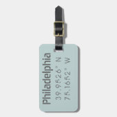 Philadelphia Latitude-Bagagelabel Bagagelabel (Voorkant verticaal)