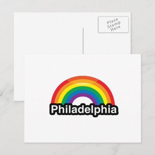 PHILADELPHIA LGBT PRIDE - RAINBOW.PNG BRIEFKAART (Voorkant / Achterkant)