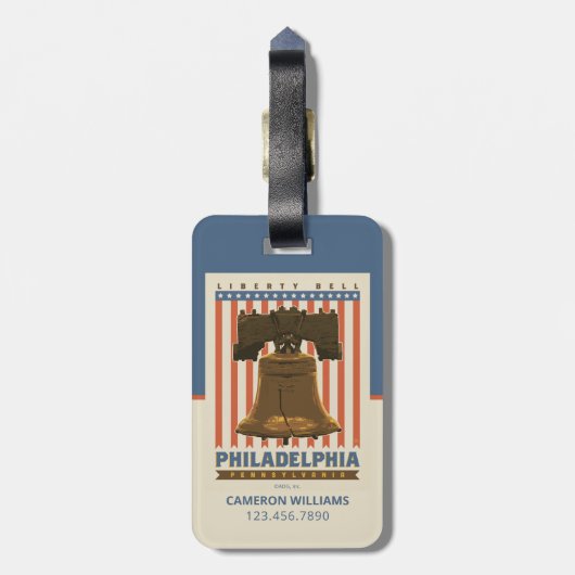 Philadelphia | Liberty Bell Bagagelabel (Achterkant verticaal)