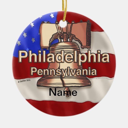 Philadelphia Liberty Bell custom ornament (Voorkant)