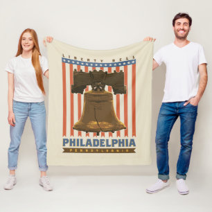 Philadelphia Liberty Bell Fleece Deken