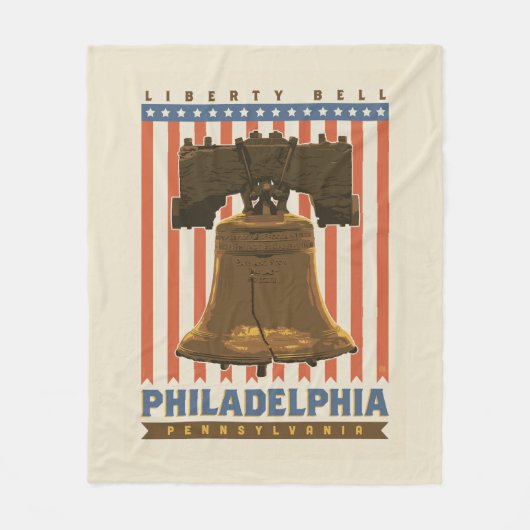 Philadelphia | Liberty Bell Fleece Deken (Voorkant)