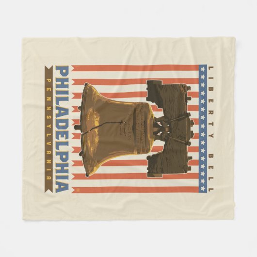 Philadelphia | Liberty Bell Fleece Deken (Voorkant (Horizontaal))