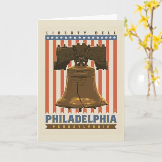 Philadelphia | Liberty Bell Kaart (Gele Bloem)