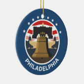  Philadelphia Liberty Bell Keramisch Ornament (Rechts)