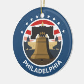  Philadelphia Liberty Bell Keramisch Ornament (Links)