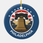  Philadelphia Liberty Bell Keramisch Ornament (Achterkant)