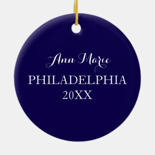 Philadelphia Liberty Bell Keramisch Ornament (Achterkant)