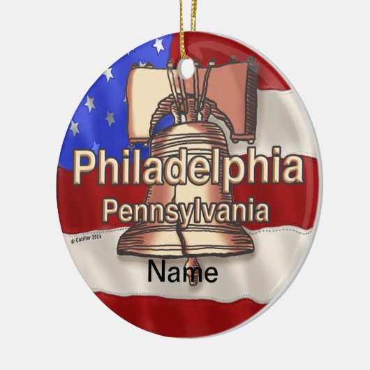 Philadelphia Liberty Bell Keramisch Ornament (Links)