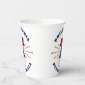 Philadelphia Liberty Bell Patriotic Paper Cup Papieren Bekers (Links)