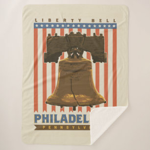 Philadelphia Liberty Bell Sherpa Deken