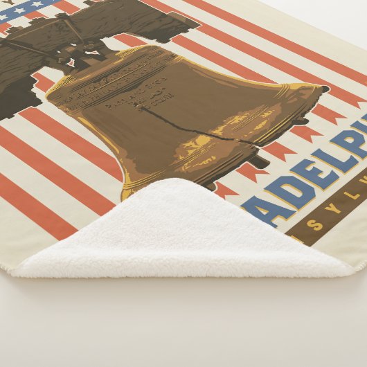 Philadelphia | Liberty Bell Sherpa Deken (3/4)