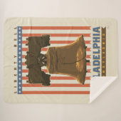 Philadelphia | Liberty Bell Sherpa Deken (Voorkant (horizontaal))