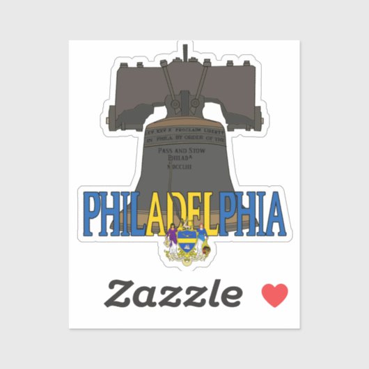 Philadelphia Liberty Bell Sticker (Vel)
