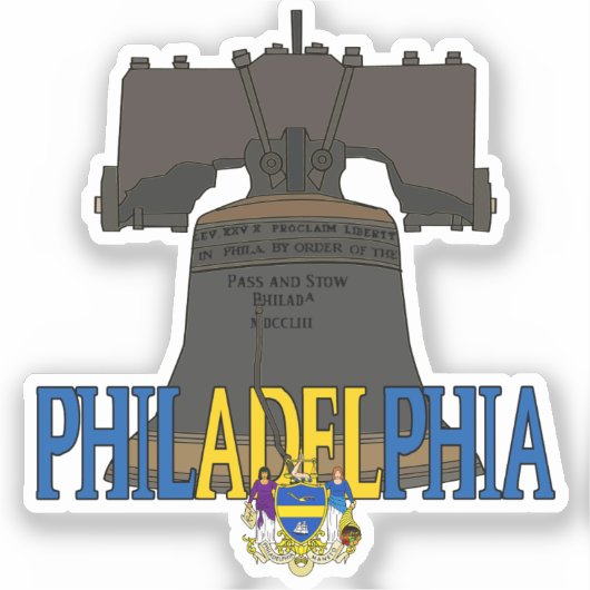 Philadelphia Liberty Bell Sticker (Voorkant)
