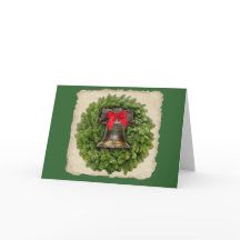 Philadelphia Liberty Bell Wreath over Parchment