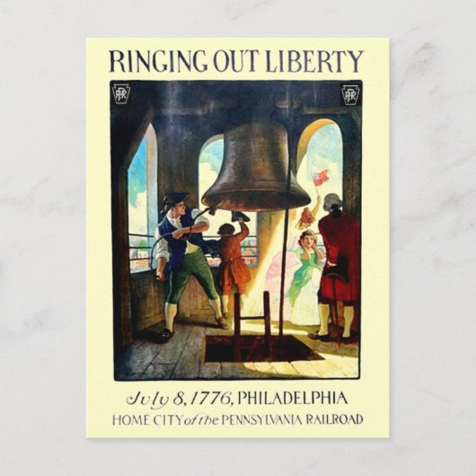 Philadelphia Liberty op de Pennsylvania Railroad Briefkaart (Voorkant)