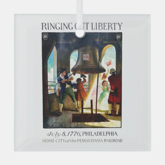 Philadelphia Liberty op de Pennsylvania Railroad Glas Ornament (Voorkant)