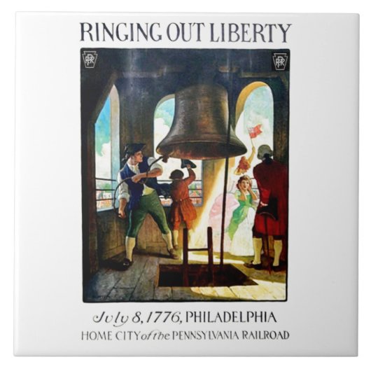 Philadelphia Liberty op de Pennsylvania Railroad Tegeltje (Voorkant)