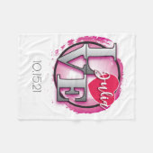 Philadelphia Love Blanket Bat Mitzvah Gift Fleece Deken (Voorkant (Horizontaal))