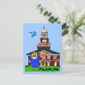 Philadelphia LOVE Cartoon Briefkaart (Staand voorkant)