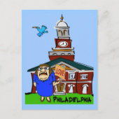 Philadelphia LOVE Cartoon Briefkaart (Voorkant)