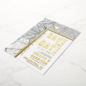 Philadelphia Love Locator | Bruiloft Bewaar de dat Folie Uitnodiging (Gedraaid)