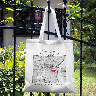 Philadelphia Love Locator   Stadsplattegrond Welko Tote Bag