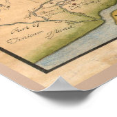 Philadelphia Map 1750 replica Poster (Hoek)